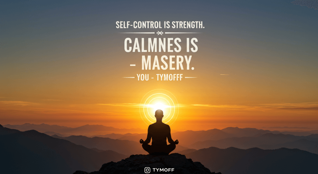 self-control is strength. calmness is mastery. you - tymoff
